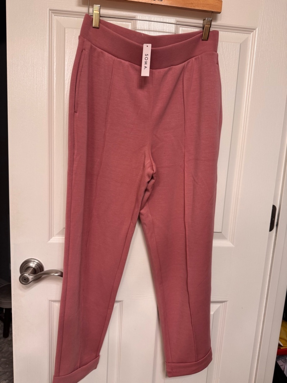 New - Soma Cinder Rose Ponte Track Joggers - Picture 9 of 9